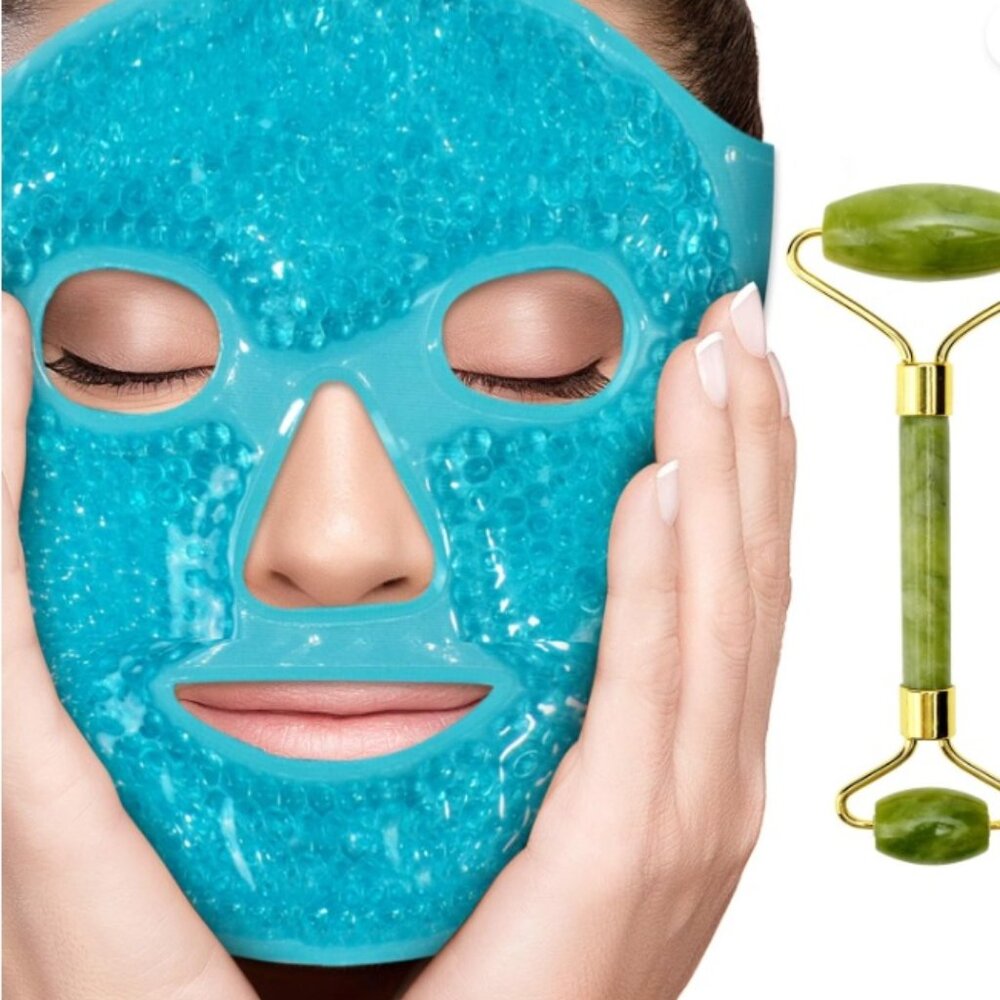 Therapeutic Gel Bead Face Mask and Jade Roller Set